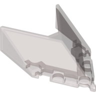 Lego čelní sklo 6x4x1 1/3, průhledná černá (6174428)